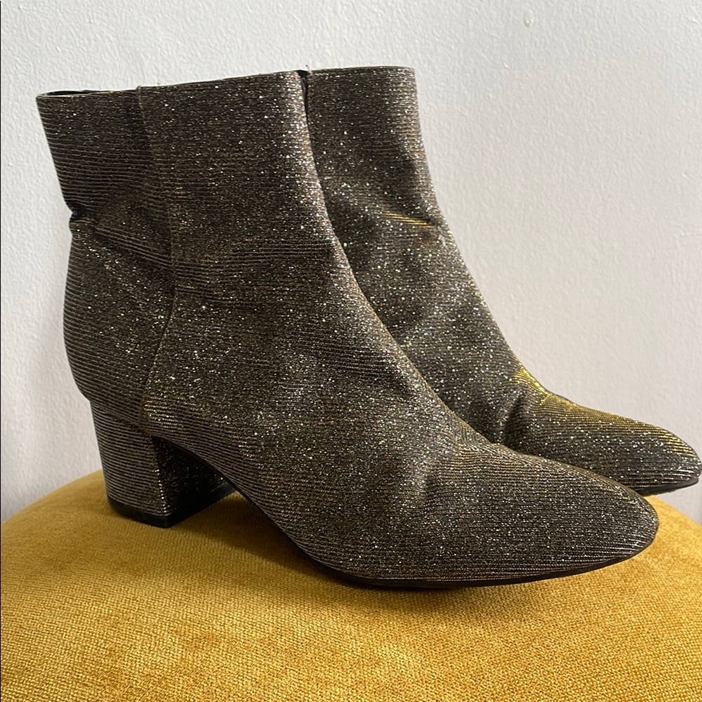 Elegant Glitter Ankle Boots